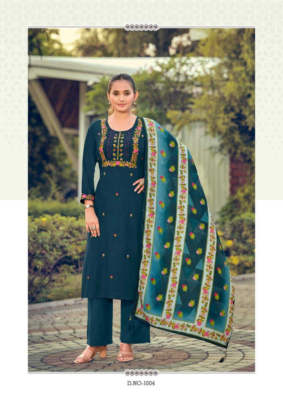 BAWREE By WOODEE 1001 to 1006 Series Designer Festive Suits Beautiful Fancy Stylish Colorful Party Wear & Occasional Wear Rayon Dress At Wholesale Price